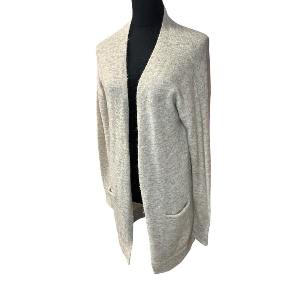 Aritzia Wilfred Free Aronson Alpaca Wool Blend Oatmeal Color Cardigan sz Small - Picture 3 of 10